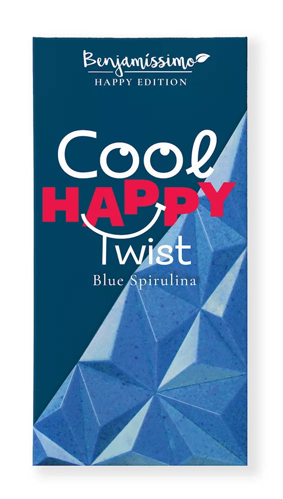 BENJAMISSIMO Czekolada wegańska Happy Edition niebieska spirulina (60g) - BIO