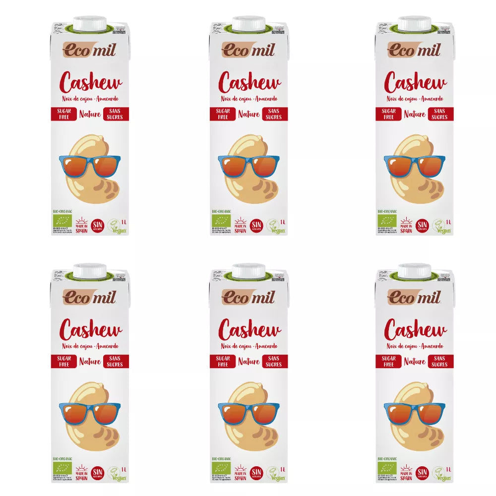 ECOMIL 6x Napój z orzechów nerkowca bez cukru (1l) - BIO (zbiorcze)