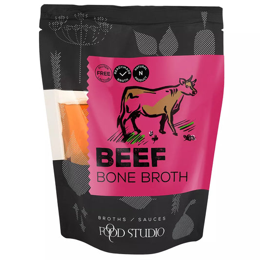 *FOOD STUDIO Bulion wołowy w płynie ekologiczny, bezglutenowy (350ml) - BIO