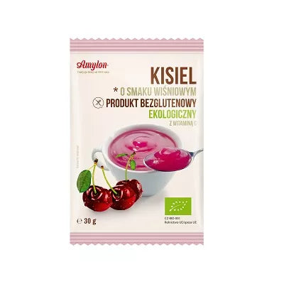AMYLON Kisiel o smaku truskawkowym bezglutenowy (30g) - BIO