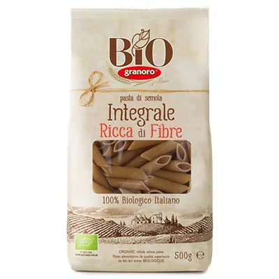 GRANORO Makaron penne rigate pełnoziarnisty (500g) - BIO