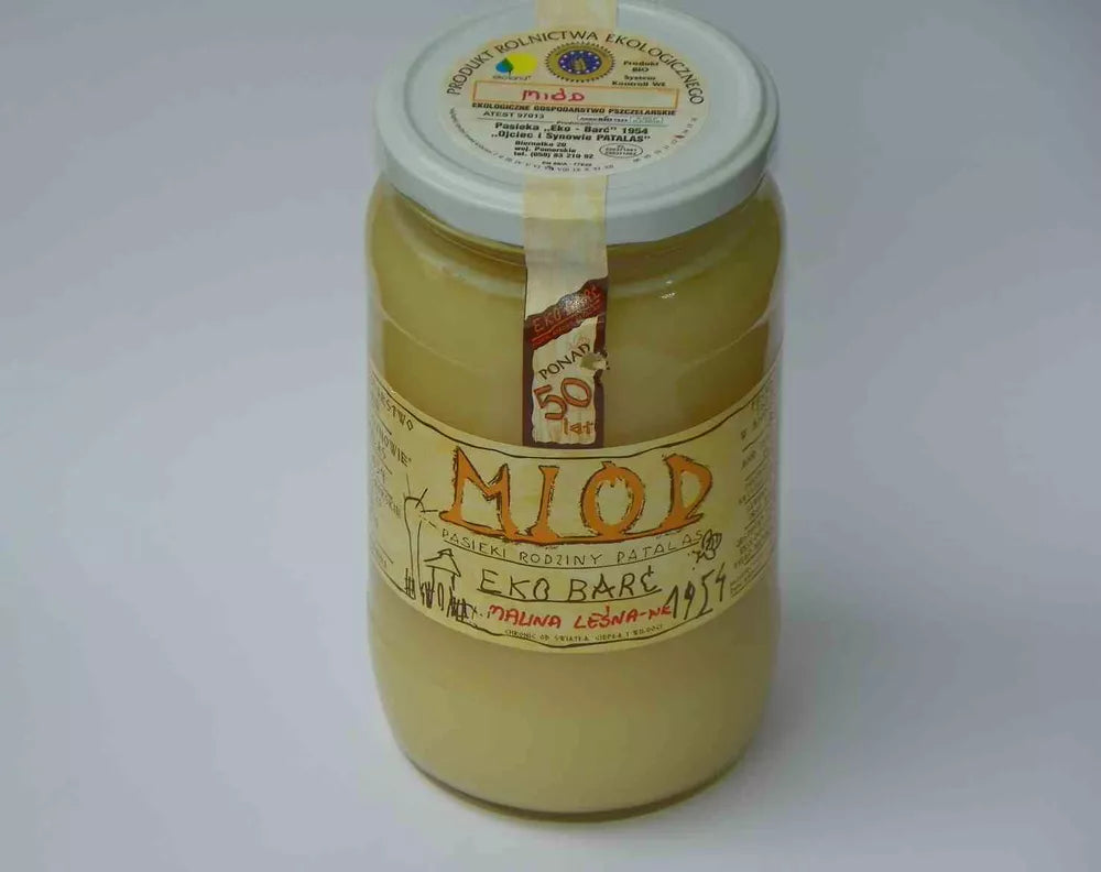 EKO BARĆ Miód malina leśna ekologiczny (1kg) - BIO