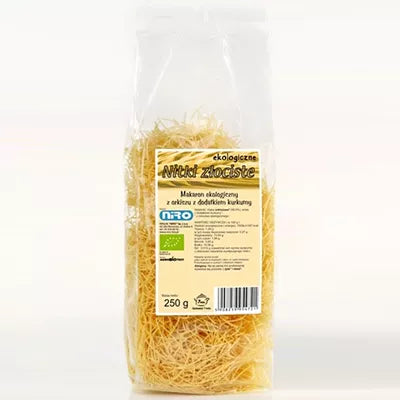 NIRO Makaron orkiszowy nitki złociste z kurkumą (250g) - BIO
